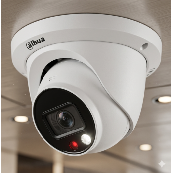 Dahua 4MP Паметна IP Камера со Двојно Светло и WizSense (Бела)