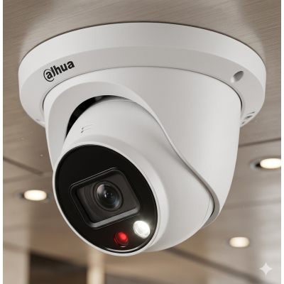 Dahua 4MP Паметна IP Камера со Двојно Светло и WizSense (Бела)